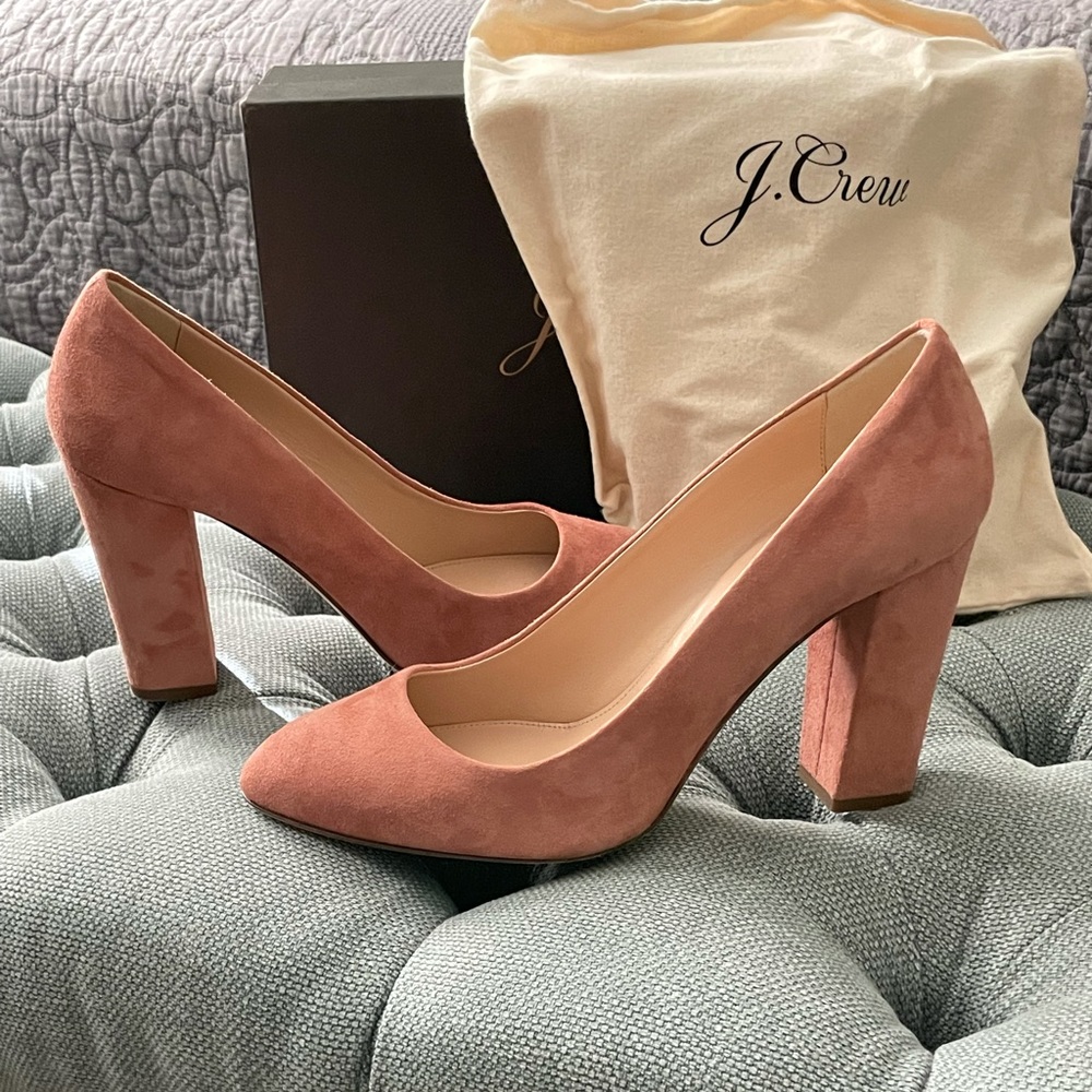 J. Crew Stella Suede Pumps ~ Ice Pink~